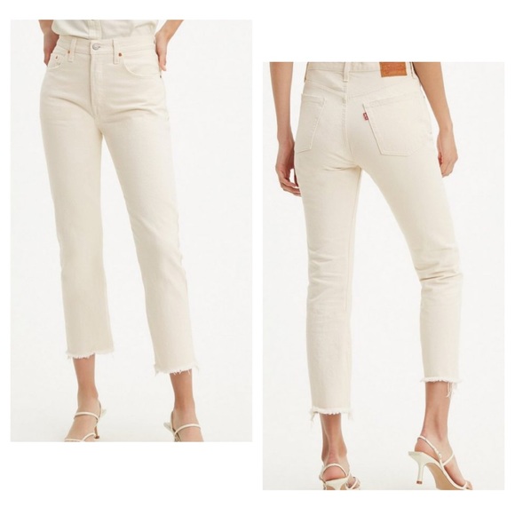 Levi's Denim - Levi’s Wedgie Icon Raw Hem High Waist Crop Jeans